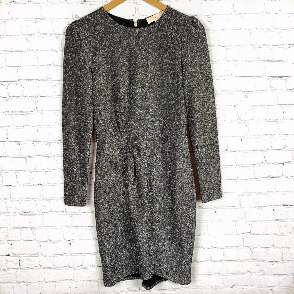 NWT MICHAEL KORS Shimmer Long Sleeve Dress S